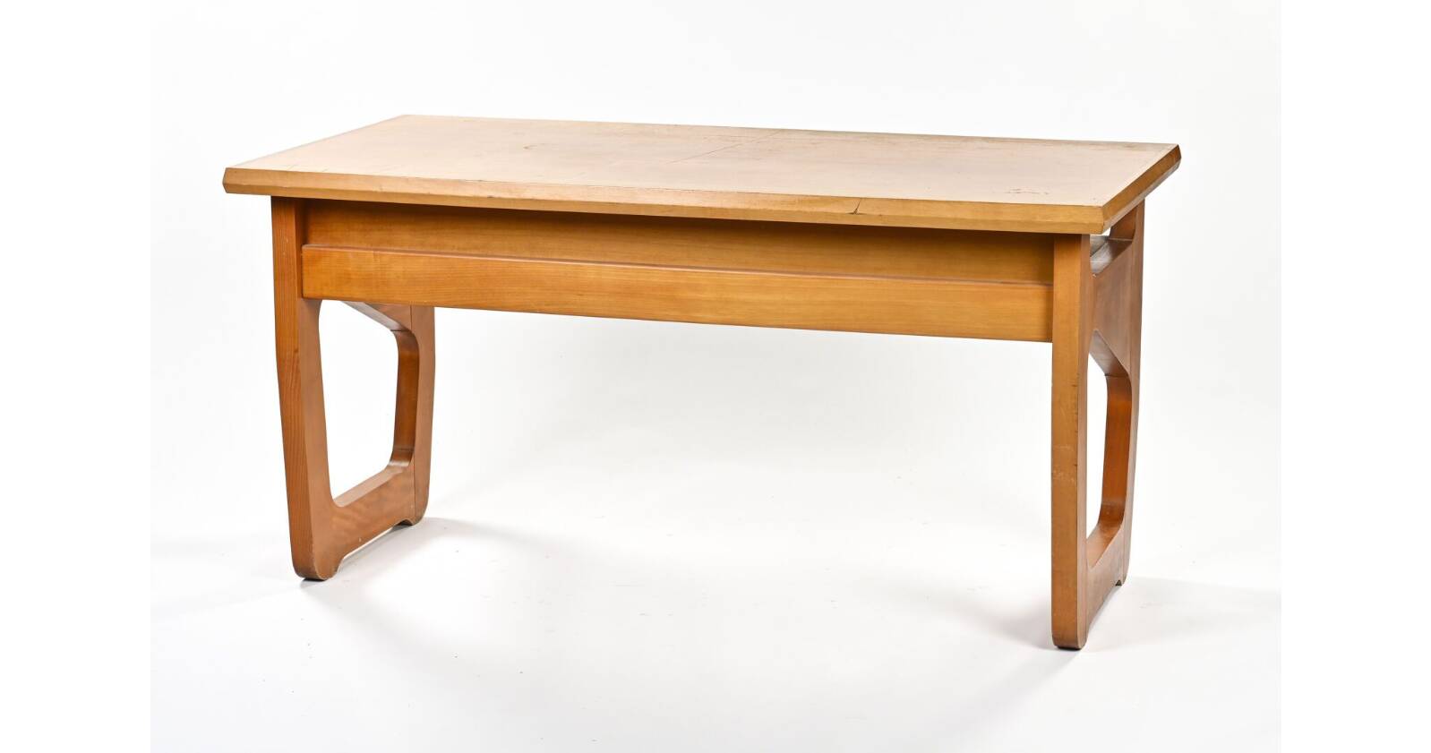 Desk with two openwork cheeks on the sides design 1980