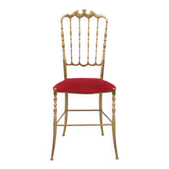 Chiavari solid Brass Chair 1970s Italy