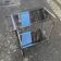 Chrome rolling serving cart from the 1950s-60s