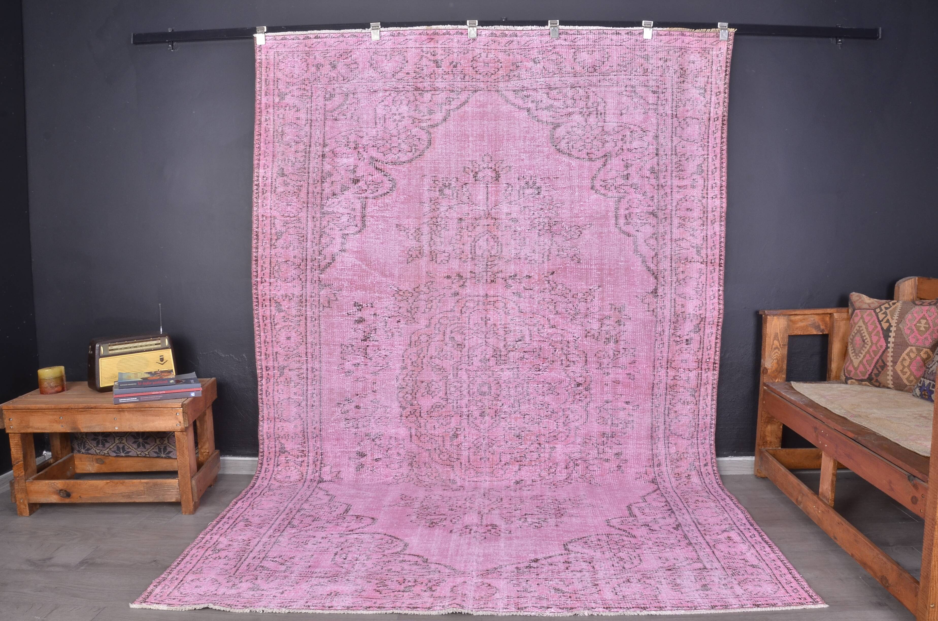 Pink Anatolian Oushak Wool Rug sku 2345