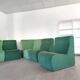 Modular green corner sofa 1970s