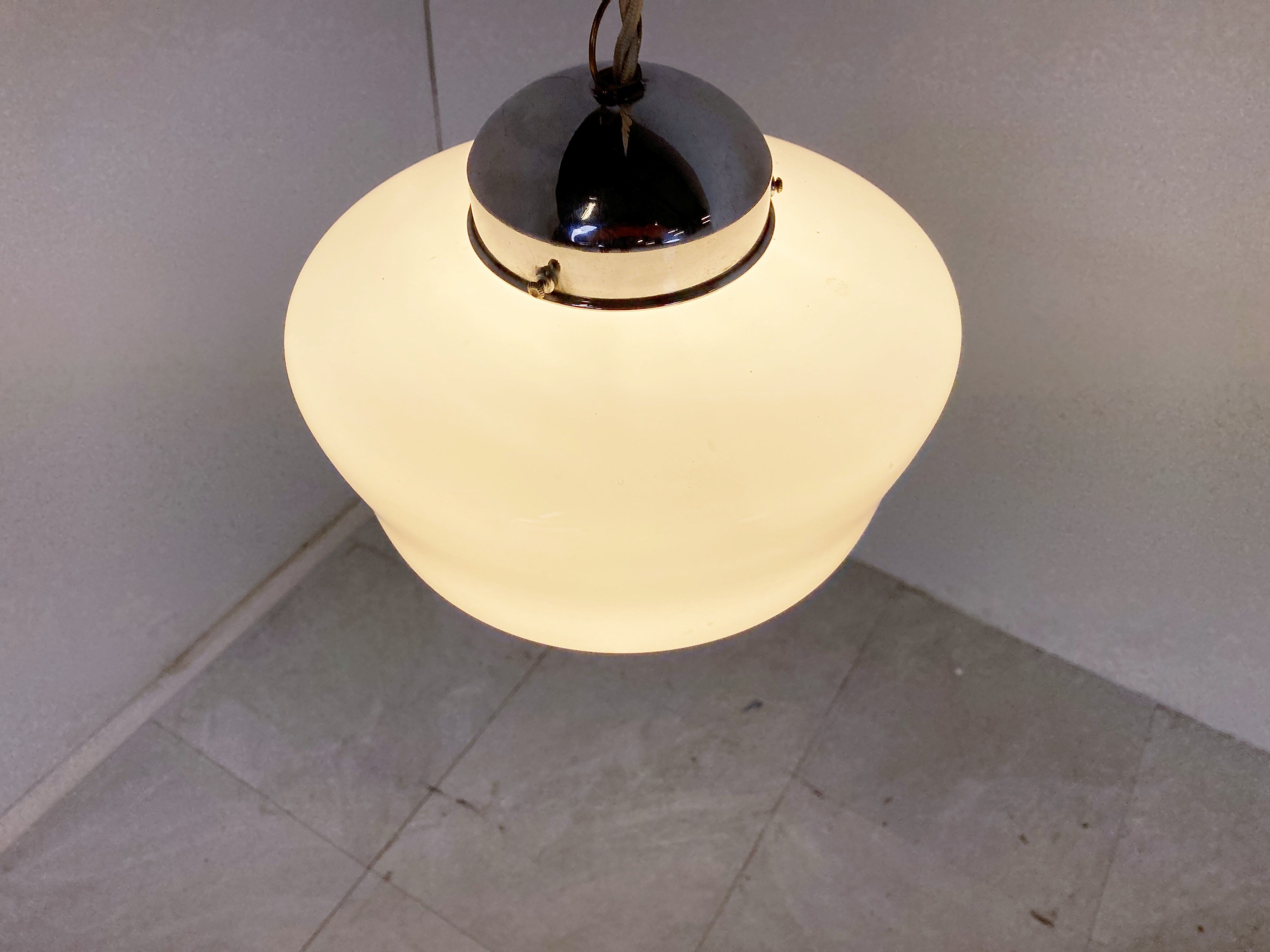 Opaline pendant light 1930s