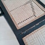 Old deckchair - wooden and cane lounge chair