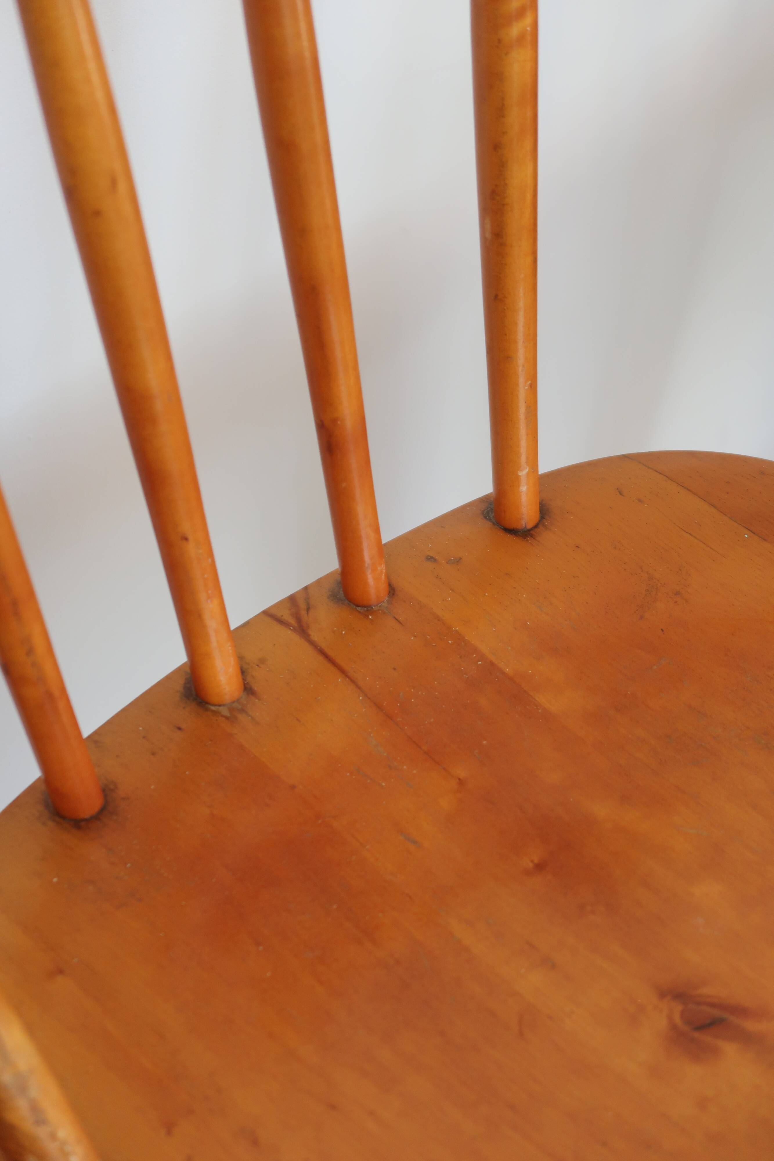 4 Scandinavian beech chairs