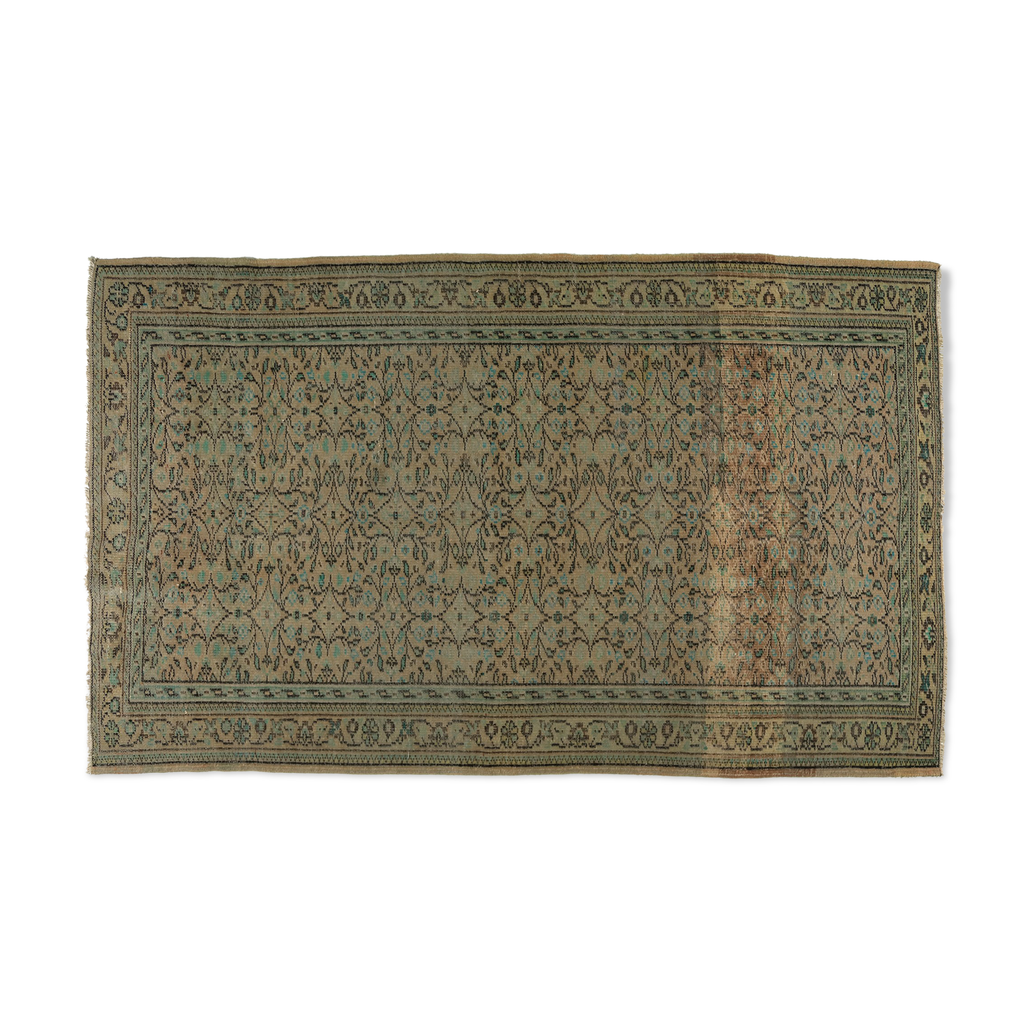 Anatolian handmade vintage rug 280 cm x 170 cm