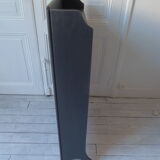 Vintage bookcase grey slate waxed