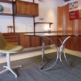 Chrome and glass table 1970s