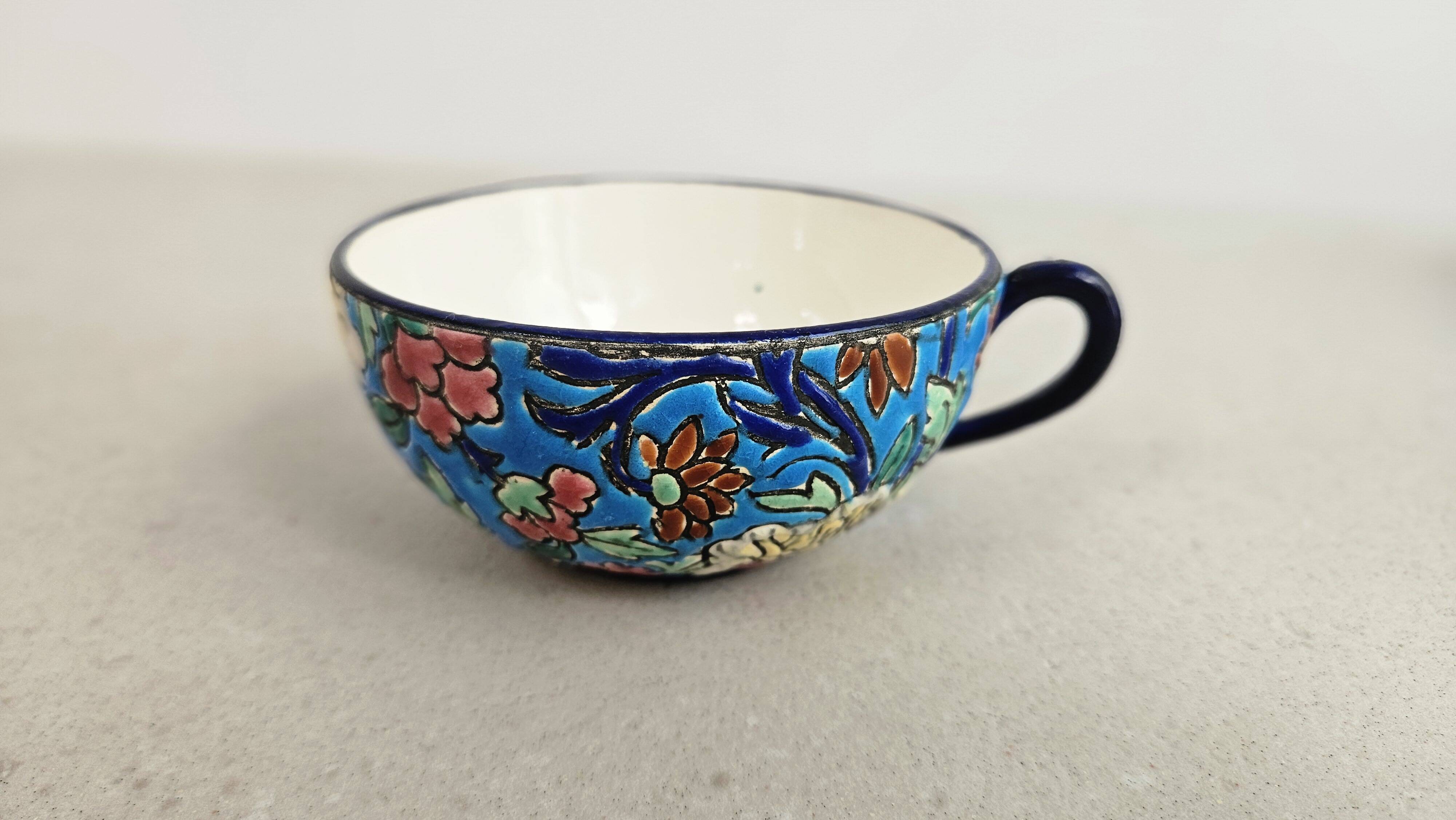 Complete tea/coffee service in Longwy enamel.