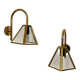 Vintage gold swan neck wall lights