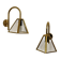 Vintage gold swan neck wall lights