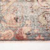 3x6 Rug For Laundry Room Red Beige Antique Vintage Rug, 110x193Cm SK 2797