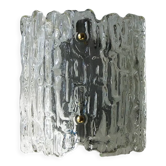 Applique murale en verre glacé, années 1950