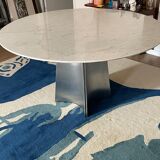 Table à Manger Ronde Luigi Saccardo pour Maison Jansen, années 70