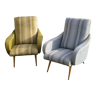 Paire de fauteuils vintage, design italien