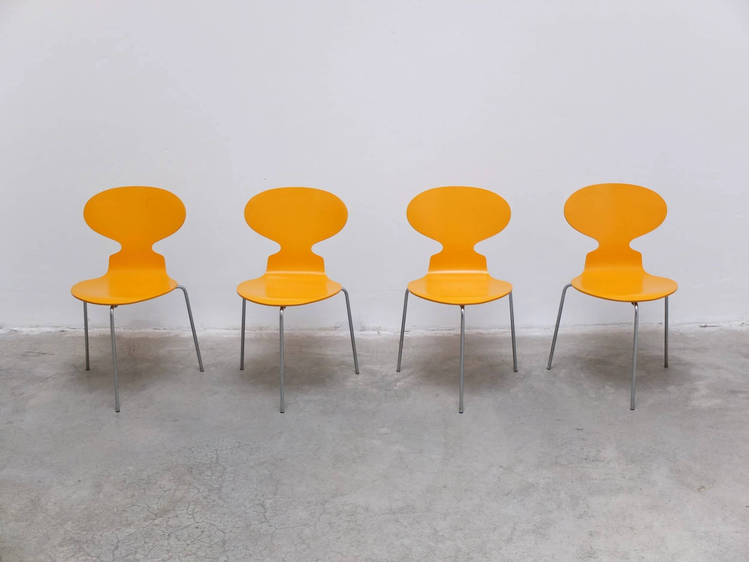 set of 4 'Ant' chairs by Arne Jacobsen for Fritz Hansen, 1974