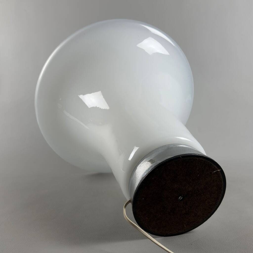 Vistosi large table lamp Murano opal glass Space Age design 1970s