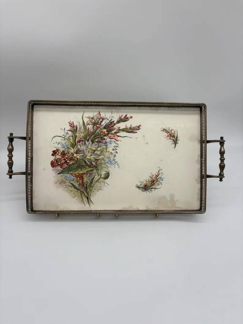 Service Plate WMF Jugendstil Art Nouveau Silver-Plated Galalithe Around 1905