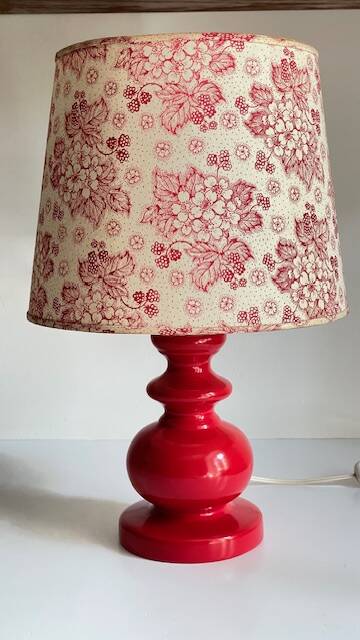 LAMPE Céramique Mûriers ANNEES 70