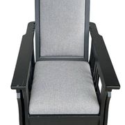 Important Pair Of Black Lacquered Rocking Armchairs Circa 1920 - 30