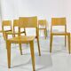 Danish beech dining chairs, 1980s, set of 6