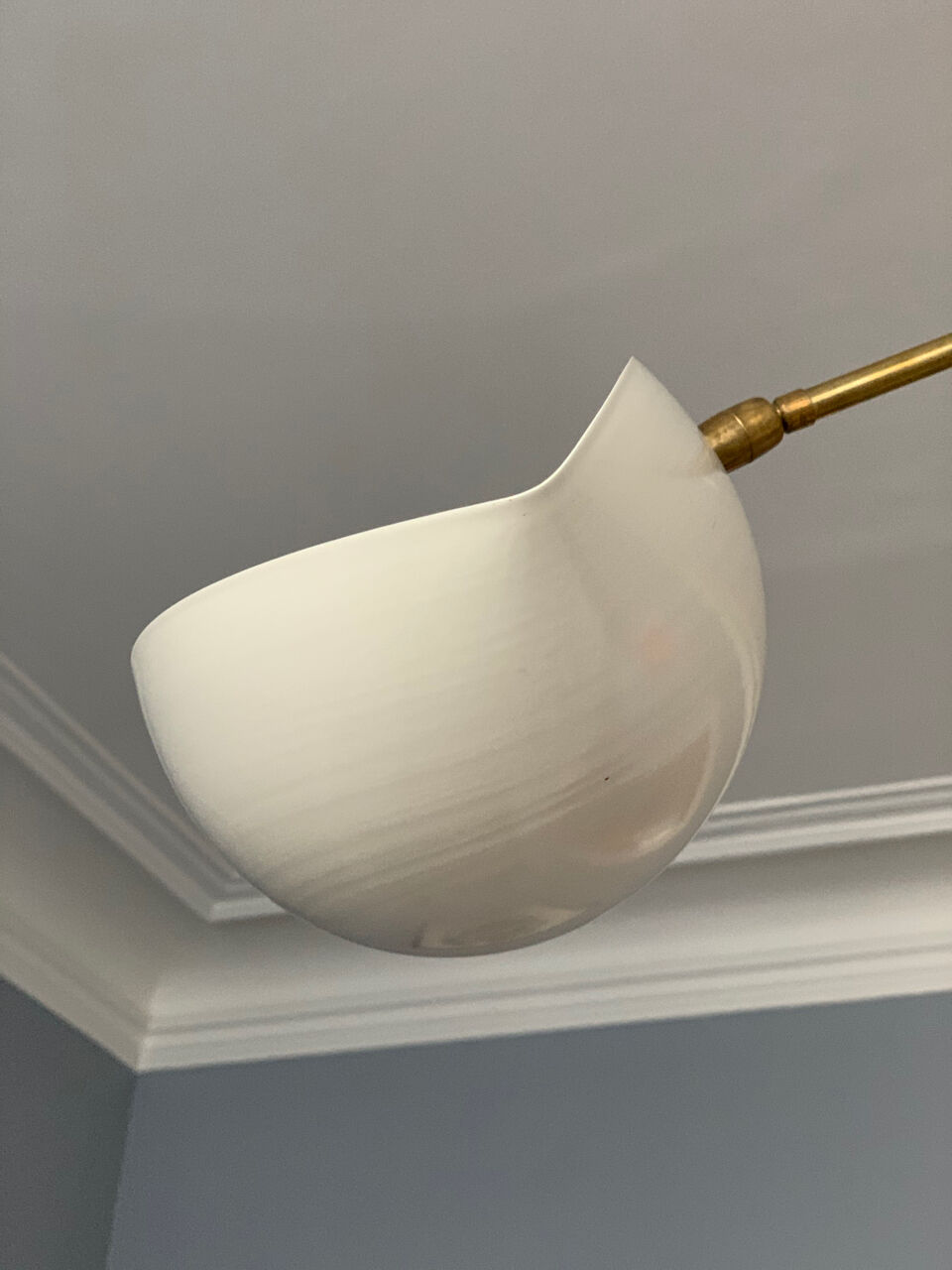 Brass ceiling lamp, Italy, 1950s