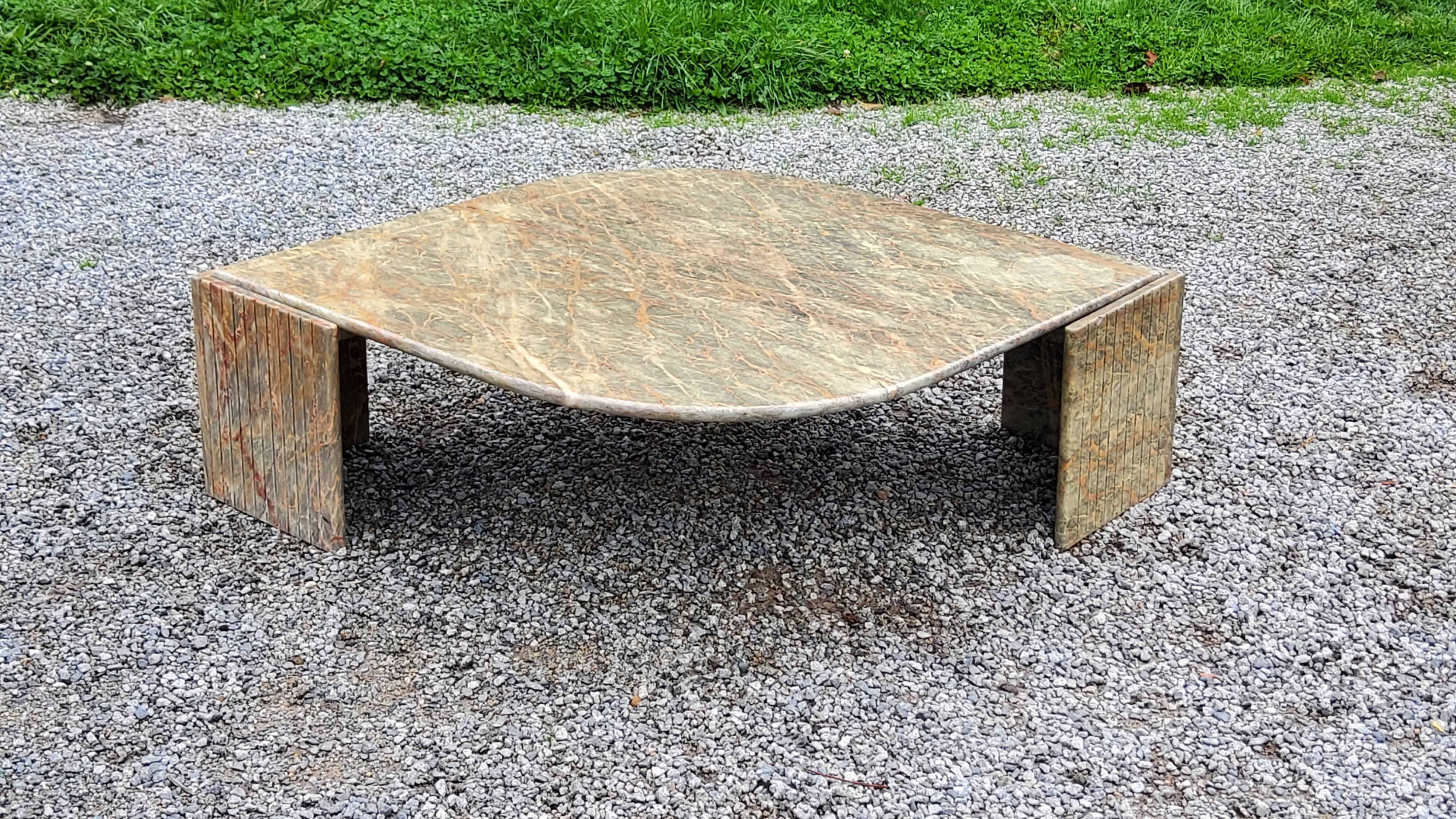 70s designer marble coffee table