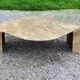 70s designer marble coffee table