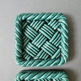 2 slip coasters, 1960s