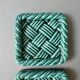 2 slip coasters, 1960s