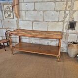 Vintage rattan console