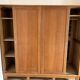 Large vintage Scandinavian wardrobe with 3 sliding doors.
