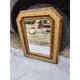 Miroir 19ème faux bois et stuc doré