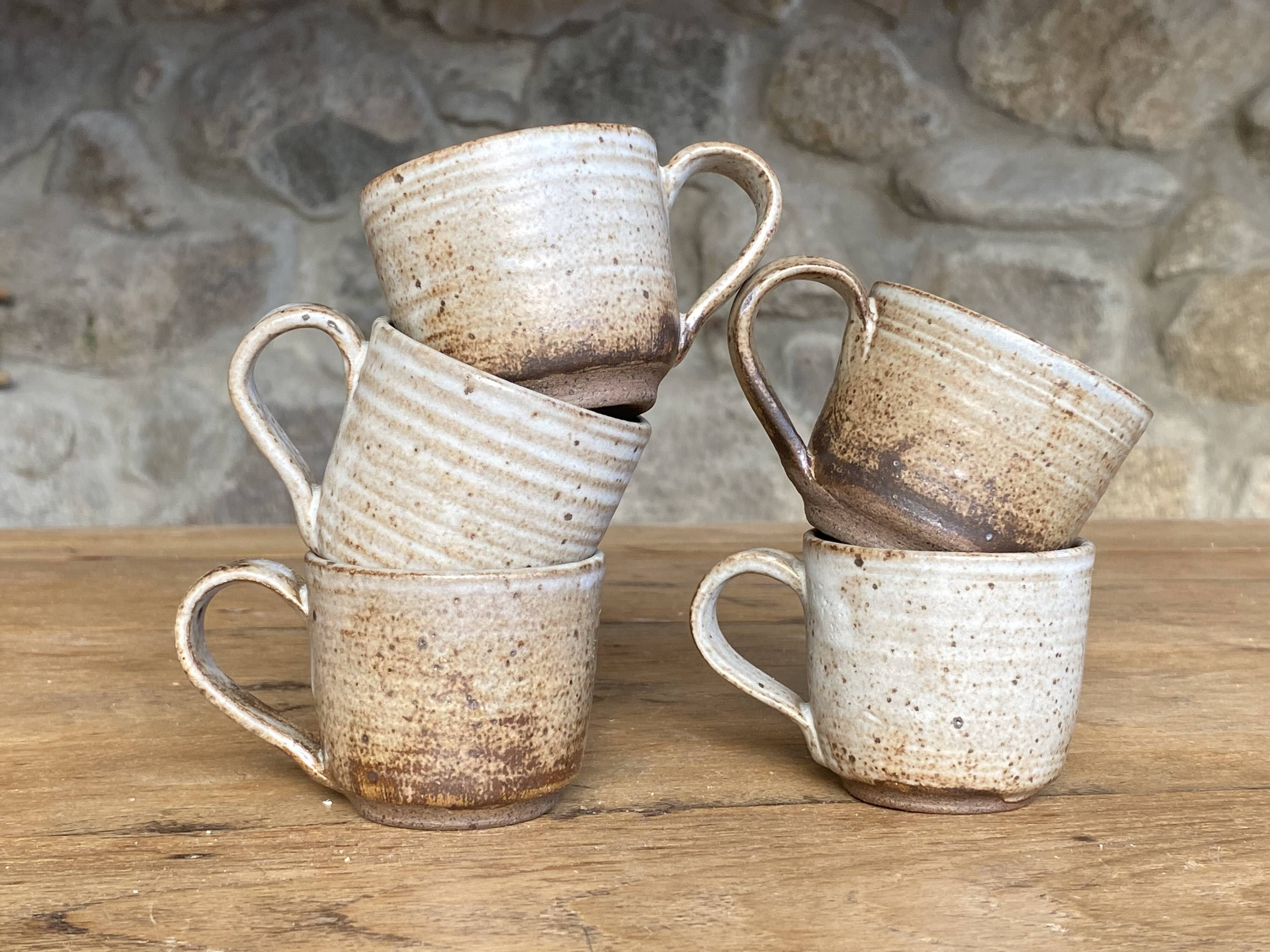 Handmade stoneware coffee set