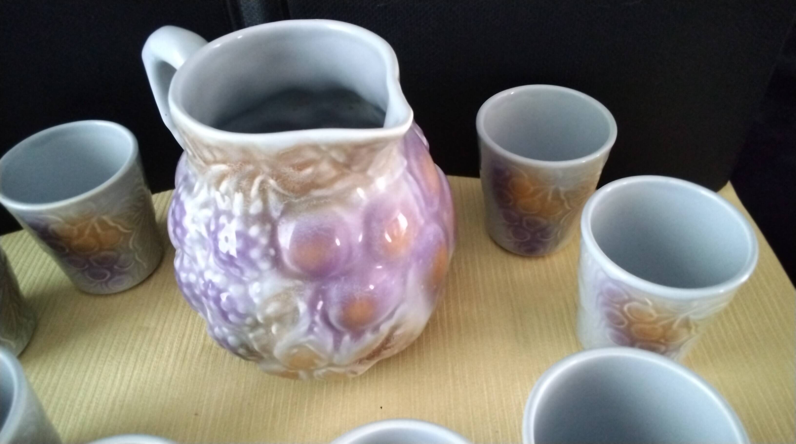 Cider or lemonade service in a Salins les Bains jug.