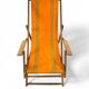 Chaise de jardin pliante vintage orange / chaise de plage