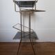 Console laiton et verre vintage