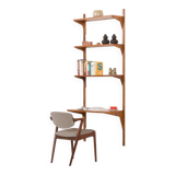 Danish mid-century walnut shelving unit in the style of Poul Cadovius, 1960s