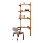 Danish mid-century walnut shelving unit in the style of Poul Cadovius, 1960s