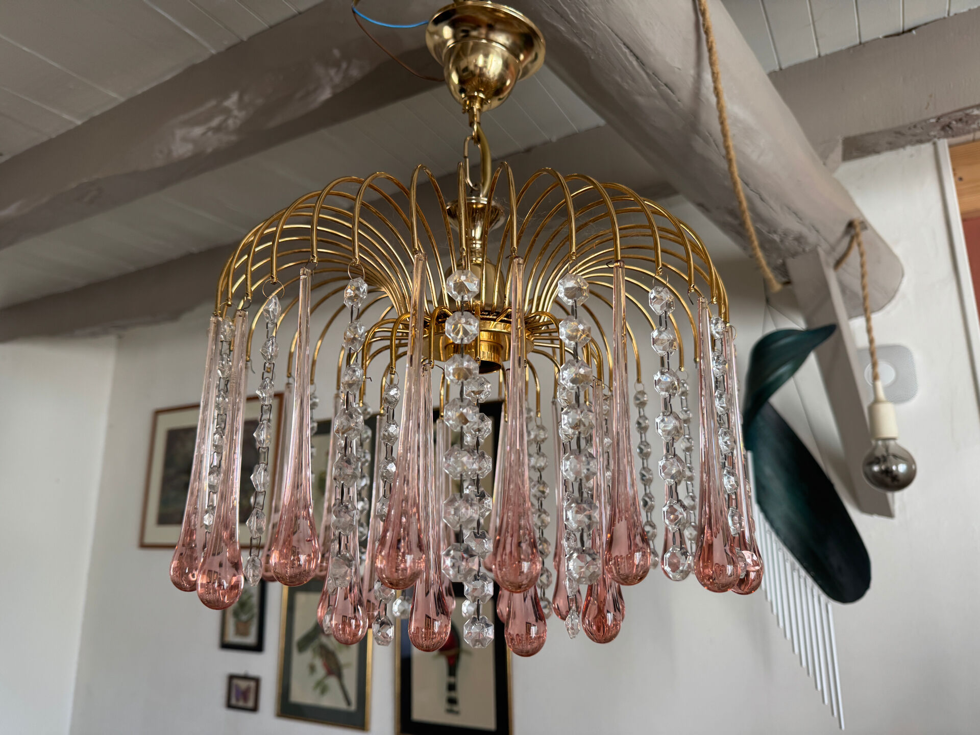 Murano lustre with drops and crystals