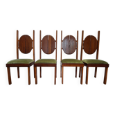 Ensemble de quatre chaises des années 1950, Pologne