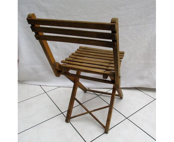 Chaise ancienne pliante en bois | Selency