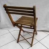 Chaise ancienne pliante en bois