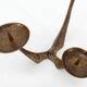 Vintage brutalist bronze candlestick Kunsthaus Kopp 1960s