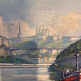Tableau ancien, Marine signée , années 50/60