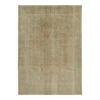 Tapis persan antique noué à la main en laine beige, années 1970, 286 cm x 391 cm