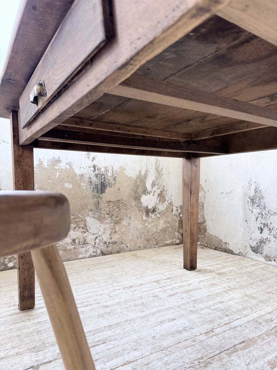 Oak farmhouse table 1950 212cm