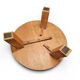 Brutalist oak coffee table / heavy weight 75 kg / 1960s