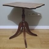 Table or pedestal table with foldable top