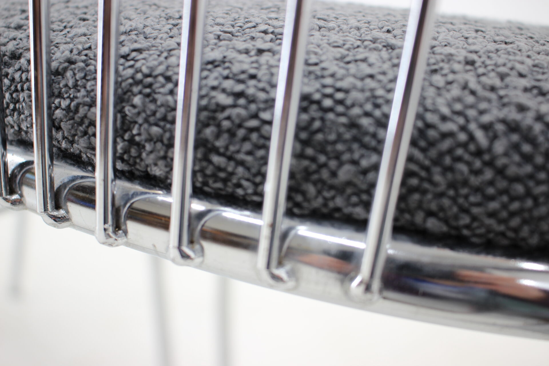 1970s Set of 6 Italian Dining Chairs in Bouclé Fabric