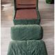 1970s olive green velvet armchair